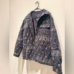 Original Use Gray Paisley Quilted Jacket